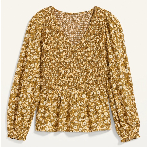 Old Navy Tops - NWT Old Navy Yellow Floral Blouse